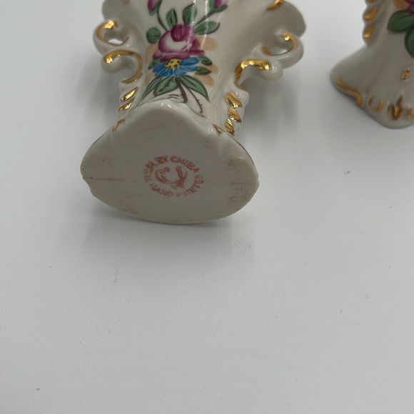 Vintage Weisley Mini Hand Painted Porcelain Vases - Picture 3 of 3